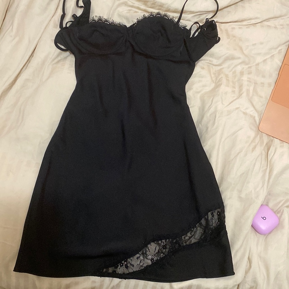 Satin mini dress from Meshki